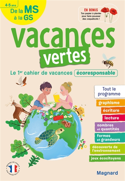 Vacances Vertes De La Ms La Gs Ans Le Er Cahier De Vacances