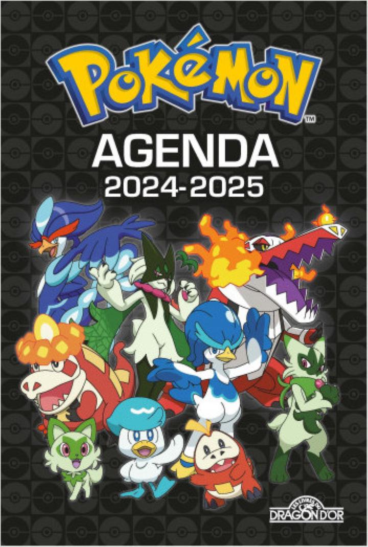 Pokémon Agenda 2024 2025 New 1019766 DRAGON D OR 9782821217836