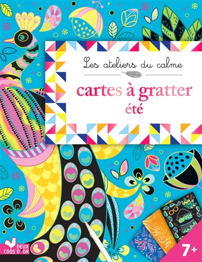 LES ATELIERS DU CALME ACCROCHE PORTES A GRATTER POCHETTE AVEC ACCESSOIRES  SILEO CINZIA DEUX COQS D OR 9782017083504 JEUNESSE ACTIVITES 6 - 9 ANS ET +  LIVRES CARTES A GRATTER - Librairie Filigranes