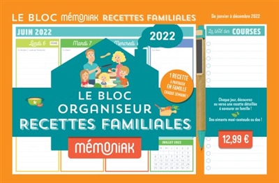 Le Bloc mensuel organiseur familial Mémoniak 2024, by Nesk