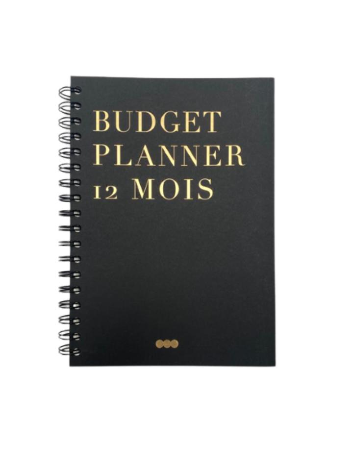 Budget Planner 12 mois dépenses personnelles Noir Houda